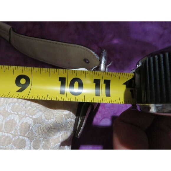 Coach 2003 Cream & White Canvas and Leather Signature Demi Baguette Shoulder Bag - Picture 12 of 12